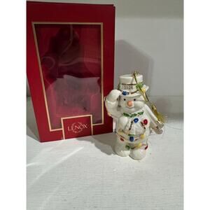 Lenox 2024 Snowman with Lights Ornament Annual 4"Tall Collectible